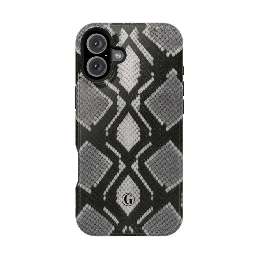 Grey Snakeskin Print Phone Case