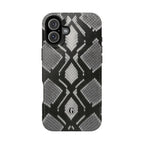 Grey Snakeskin Print Phone Case