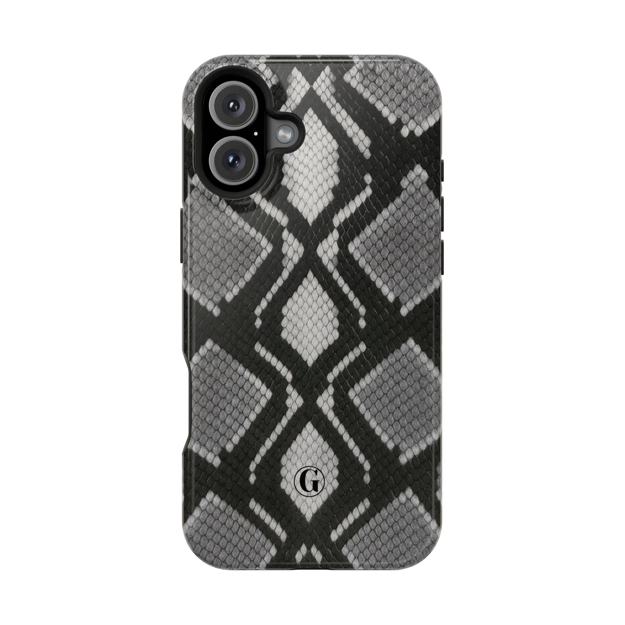 Grey Snakeskin Print Phone Case