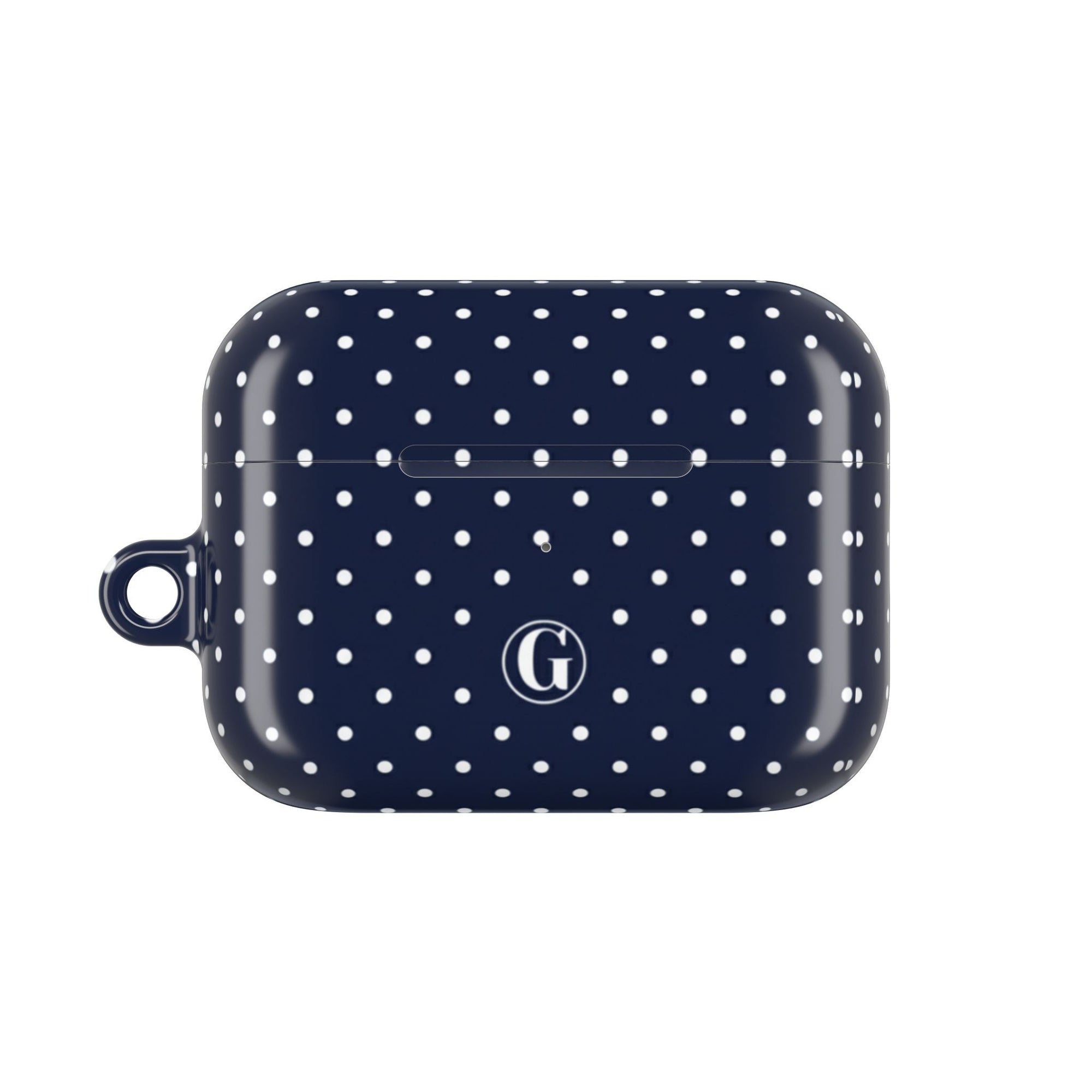 Navy Blue Polka Dot AirPod Case