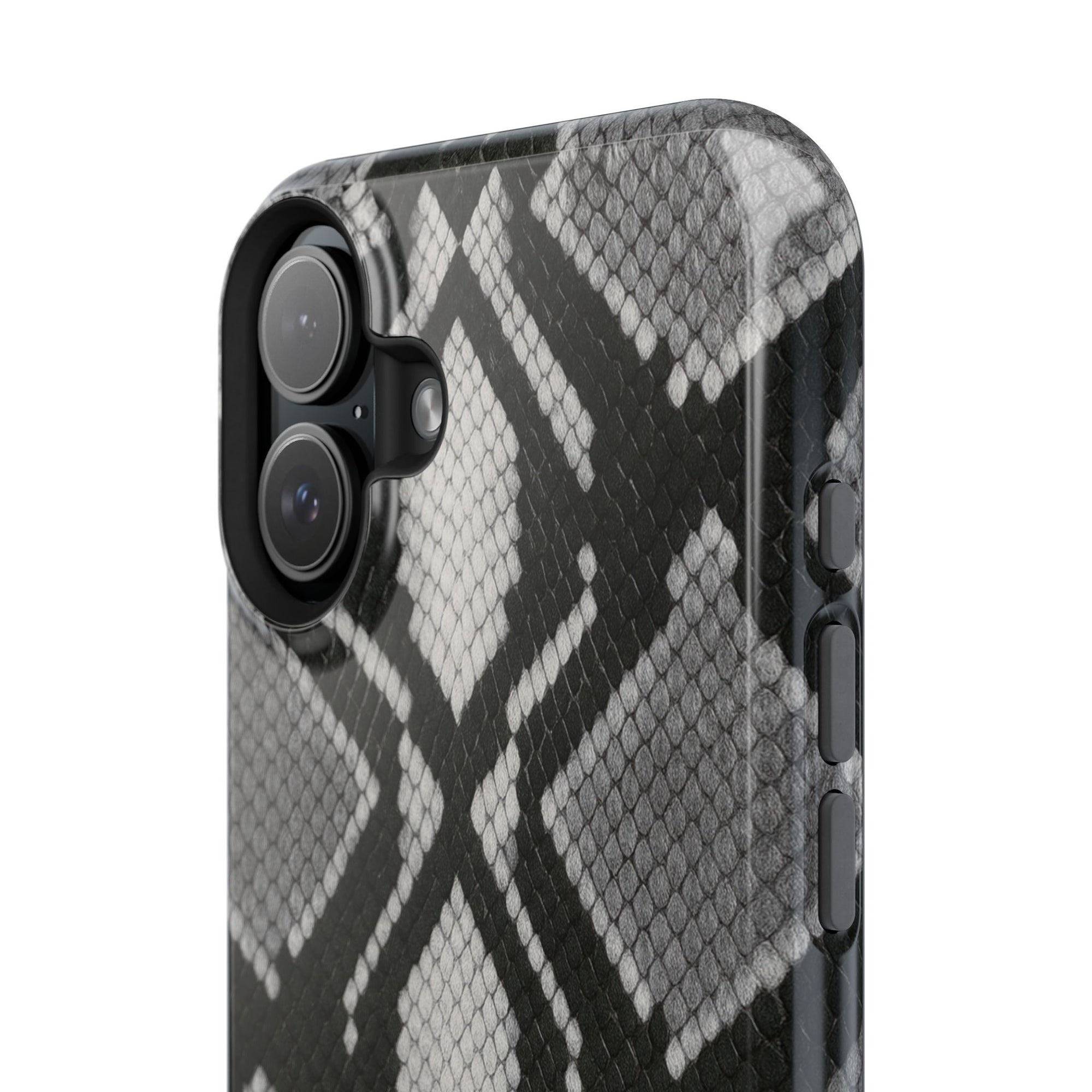 Grey Snakeskin Print Phone Case