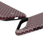 Burgundy Polka Dots Phone Case