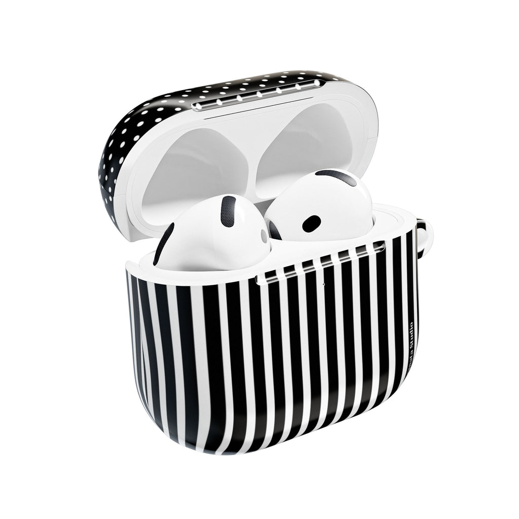B&W Polka Dots x Stripes AirPod Case
