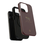 Burgundy 'Peace of Mind' Panther Phone Case