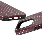 Burgundy Polka Dots Phone Case