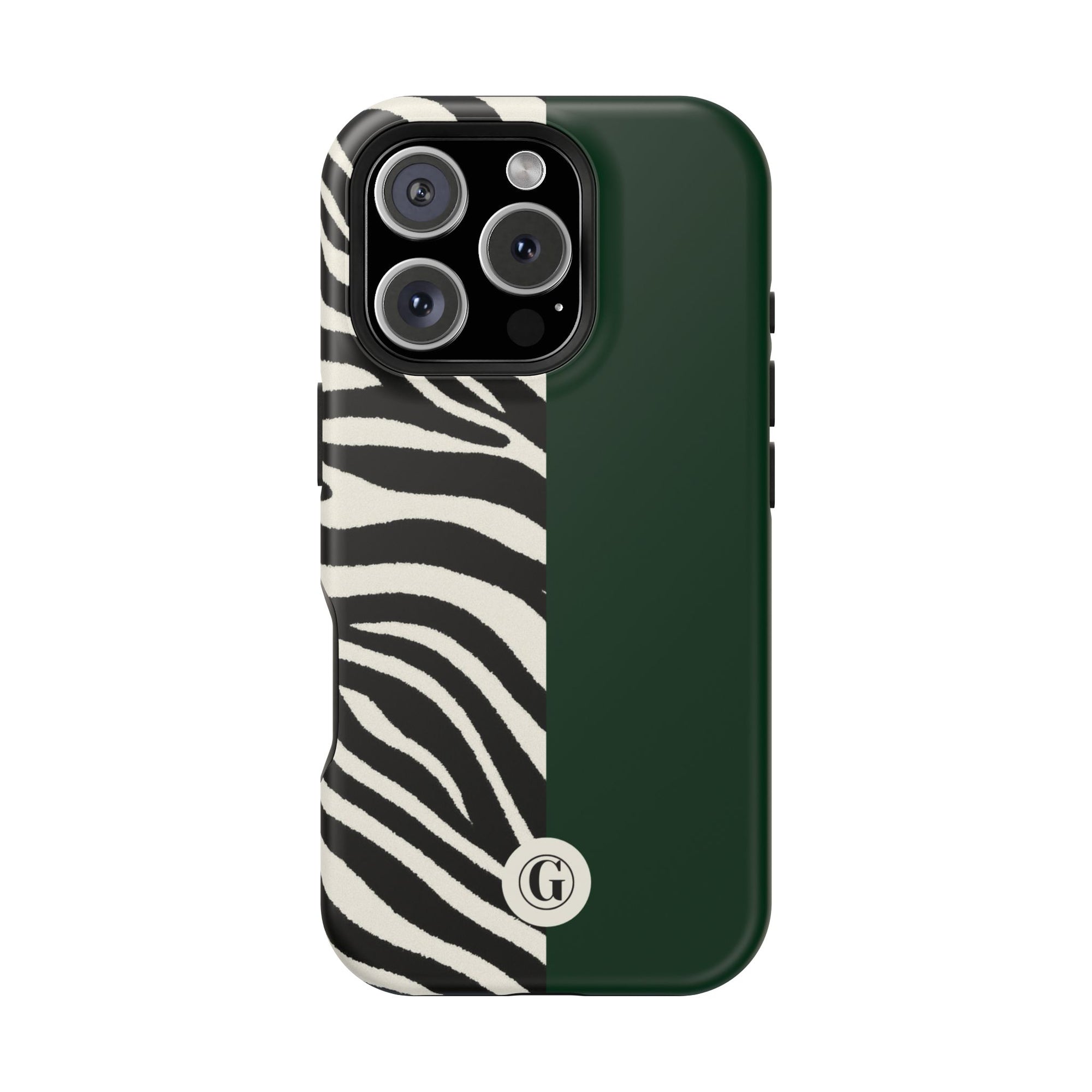 Zebra Print x Emerald Green Phone Case