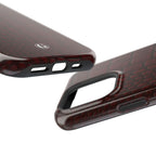 Burgundy Crocodile Print Phone Case