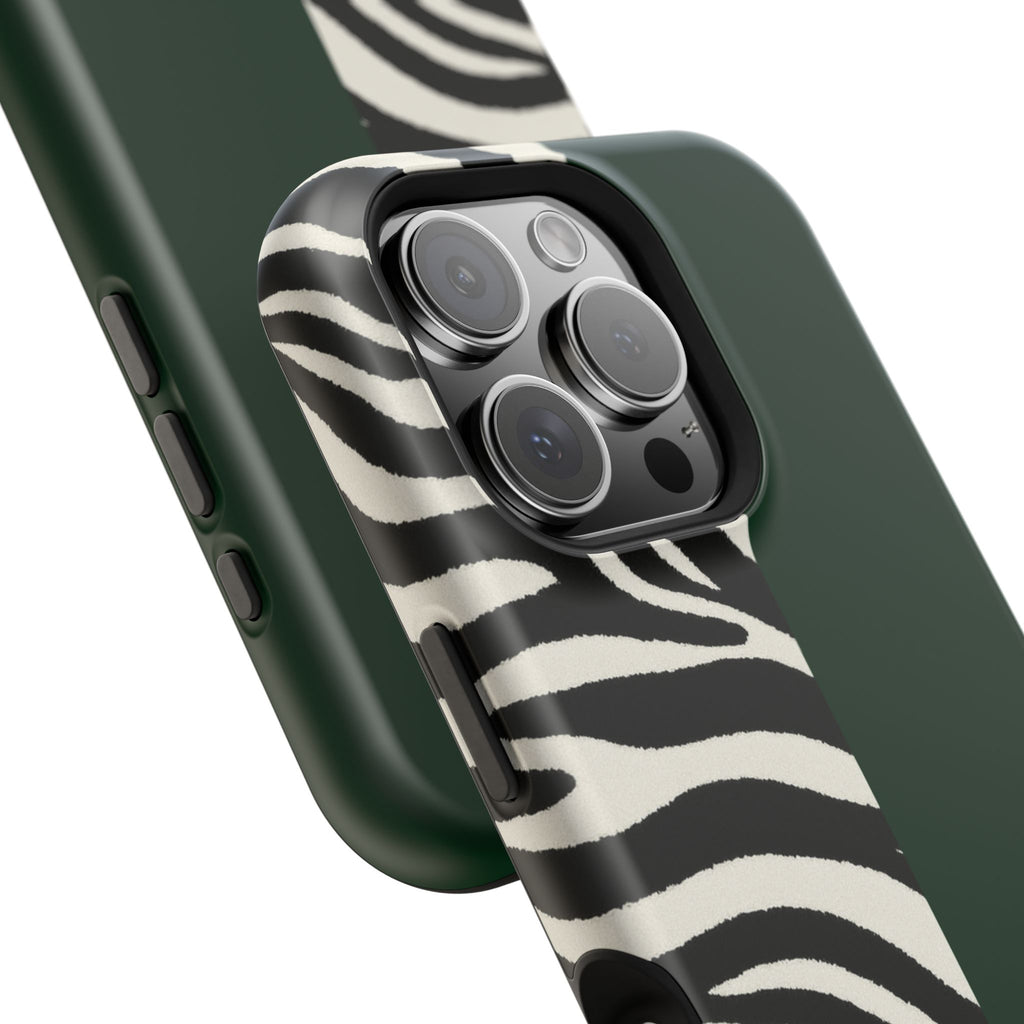 Zebra Print x Emerald Green Phone Case