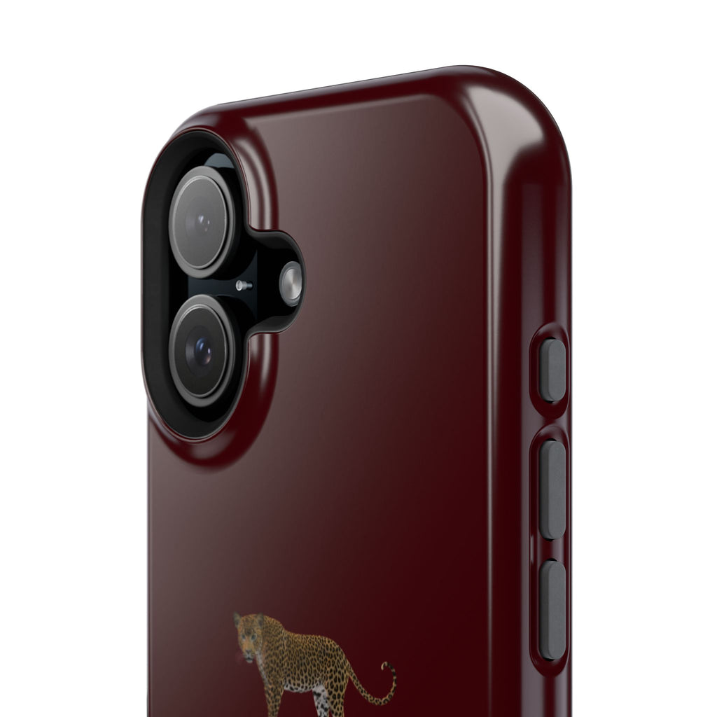 Burgundy 'Peace of Mind' Panther Phone Case