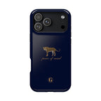 Navy Blue 'Peace of Mind' Panther Phone Case