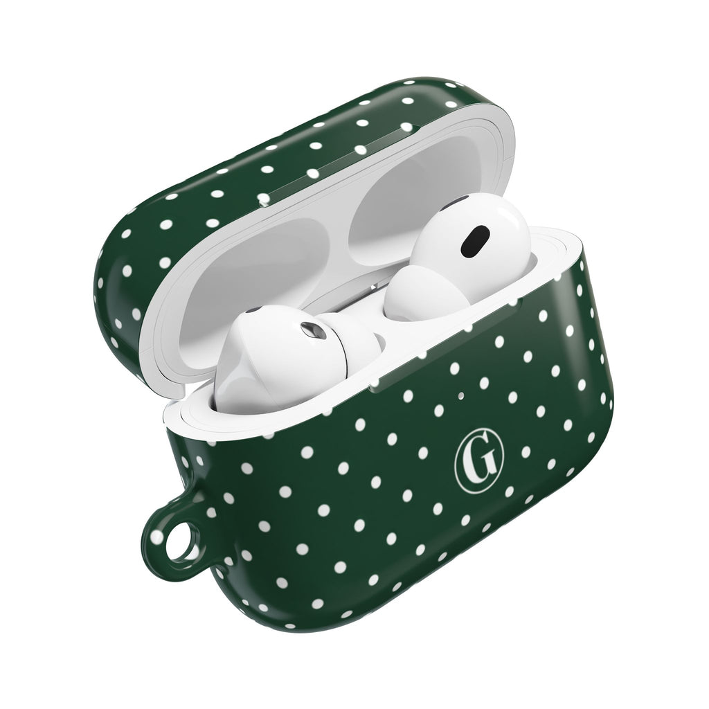 Emerald Green Polka Dot AirPod Case