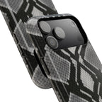 Grey Snakeskin Print Phone Case