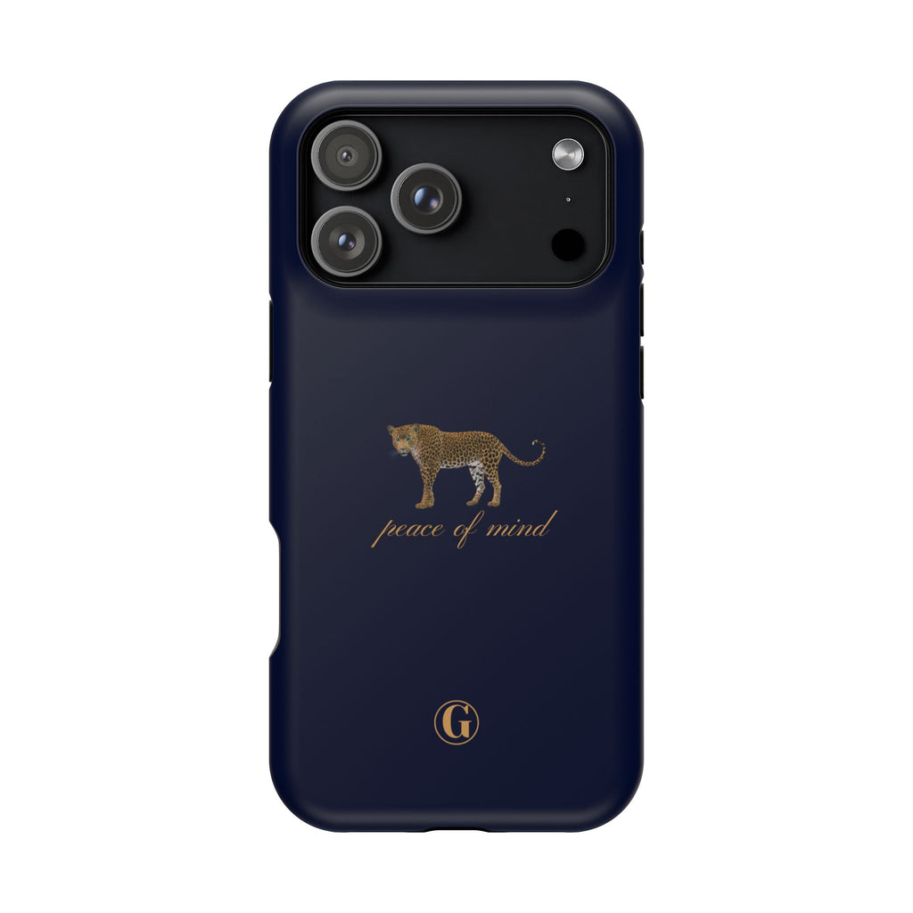 Navy Blue 'Peace of Mind' Panther Phone Case