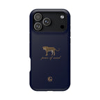 Navy Blue 'Peace of Mind' Panther Phone Case