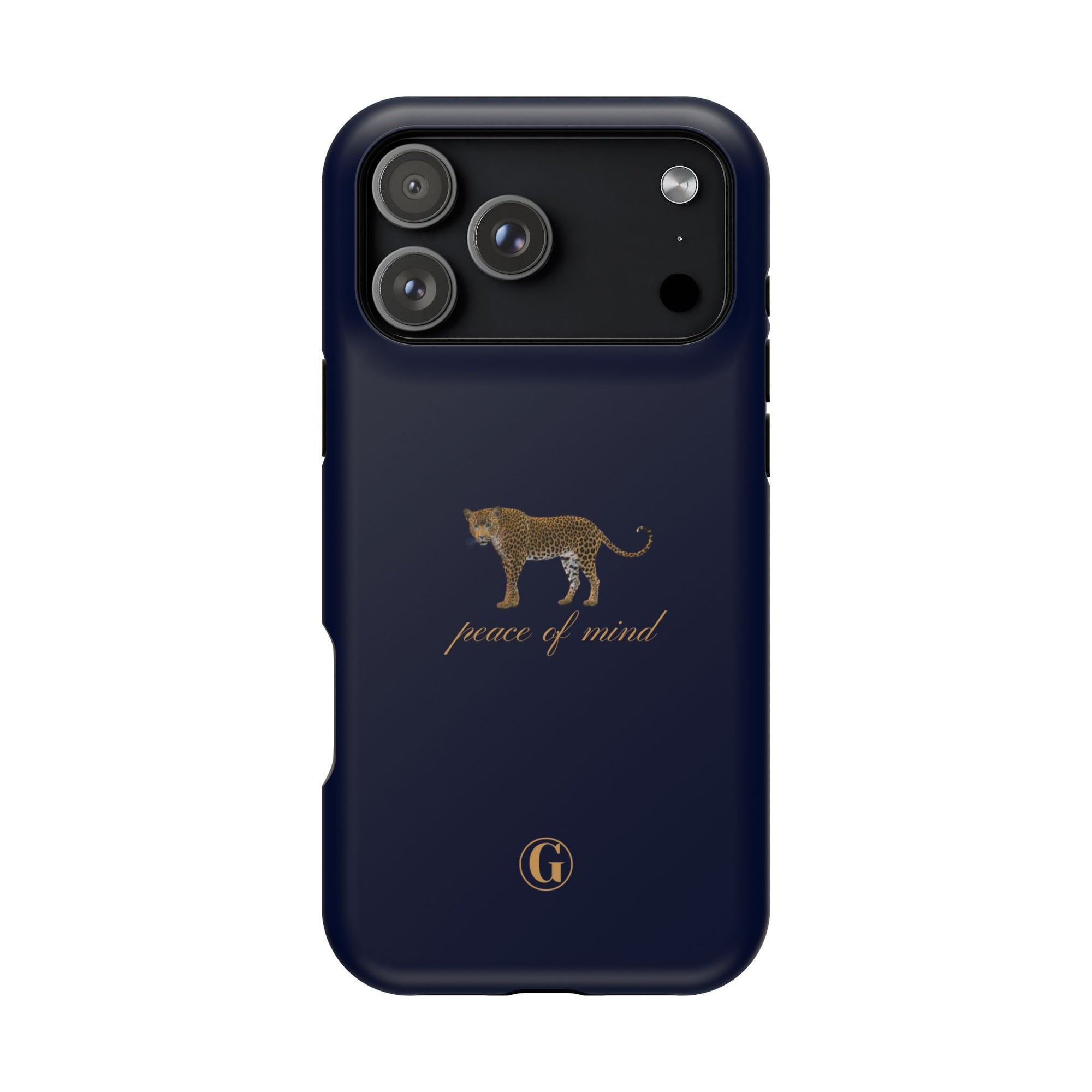 Navy Blue 'Peace of Mind' Panther Phone Case