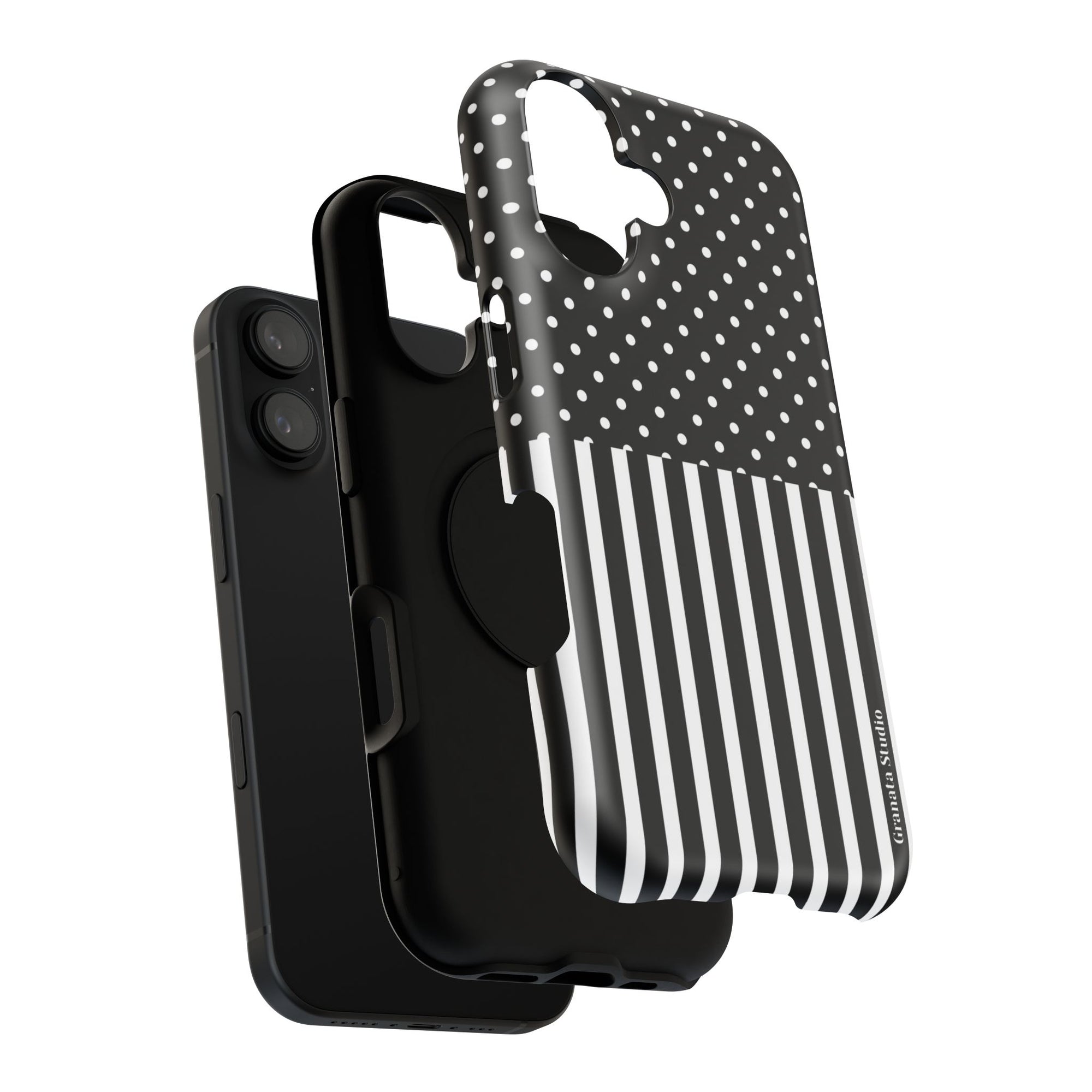 B&W Polka Dots x Stripes Phone Case