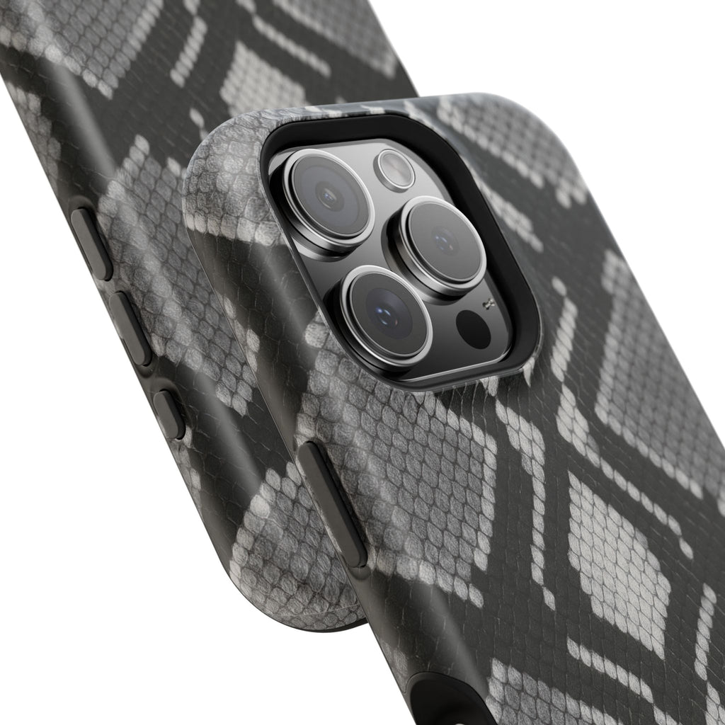Grey Snakeskin Print Phone Case