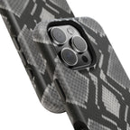 Grey Snakeskin Print Phone Case