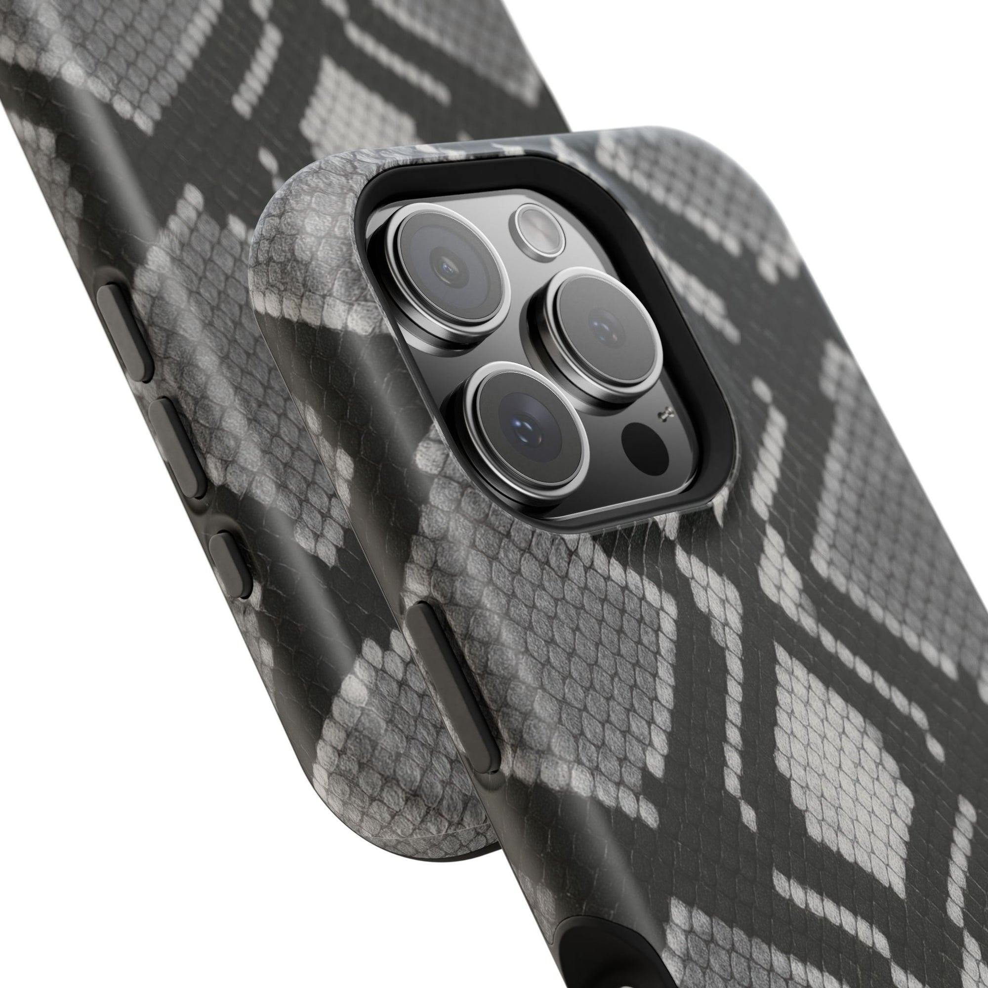 Grey Snakeskin Print Phone Case