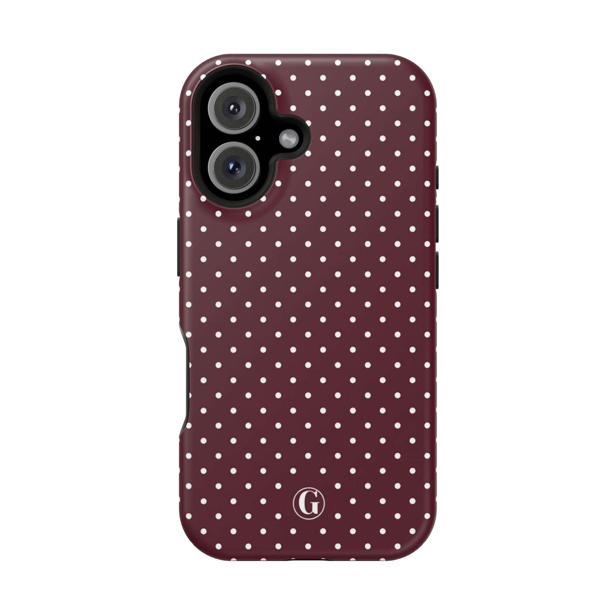 Burgundy Polka Dots Phone Case