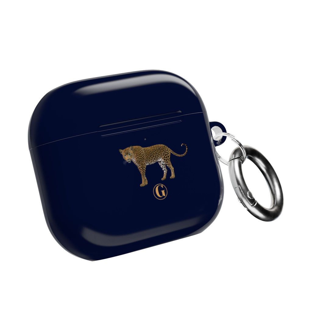 Navy Blue Panther AirPod Case