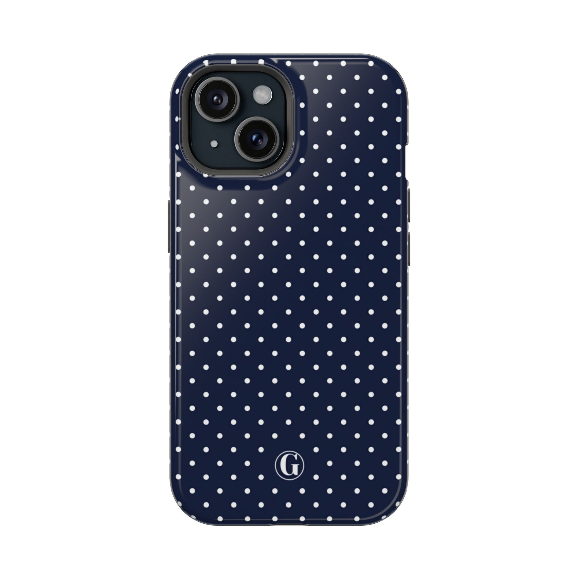 Navy Blue Polka Dots Phone Case