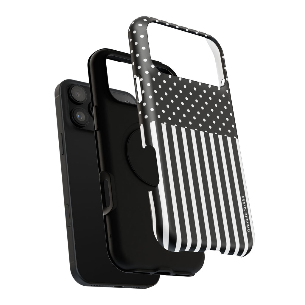 B&W Polka Dots x Stripes Phone Case