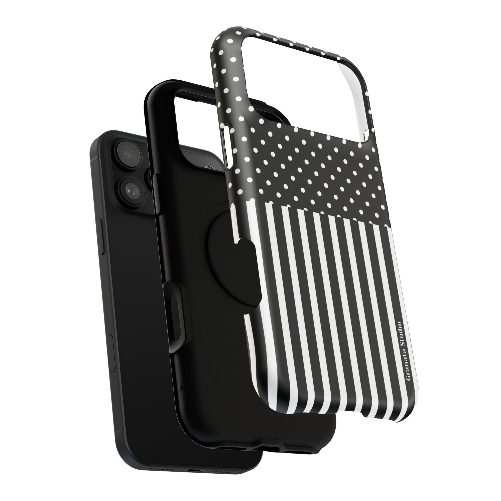 B&W Polka Dots x Stripes Phone Case