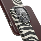 Zebra Print x Burgundy Phone Case