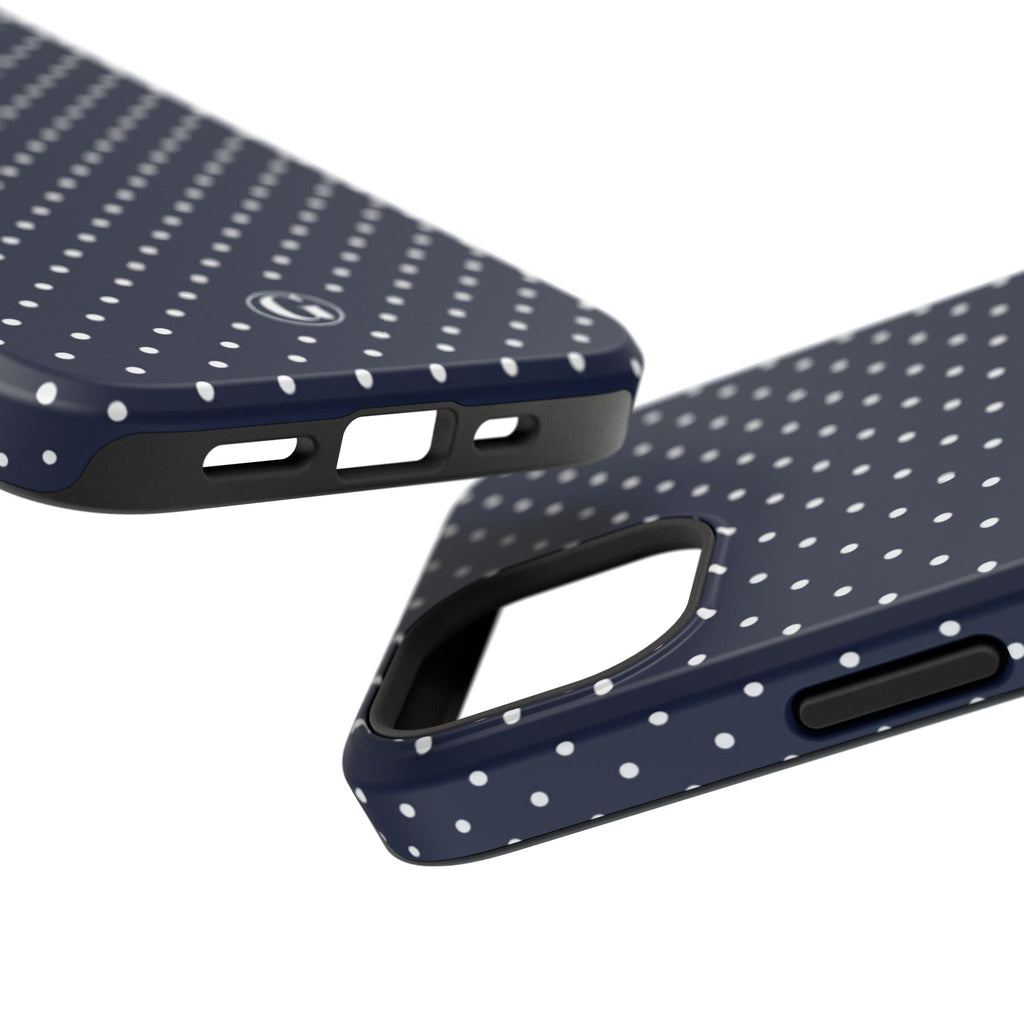 Navy Blue Polka Dots Phone Case