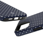 Navy Blue Polka Dots Phone Case