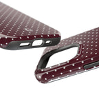 Burgundy Polka Dots Phone Case