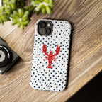Crawfish on Blue Dots Phone Case