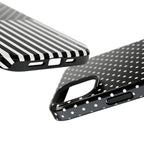 B&W Polka Dots x Stripes Phone Case