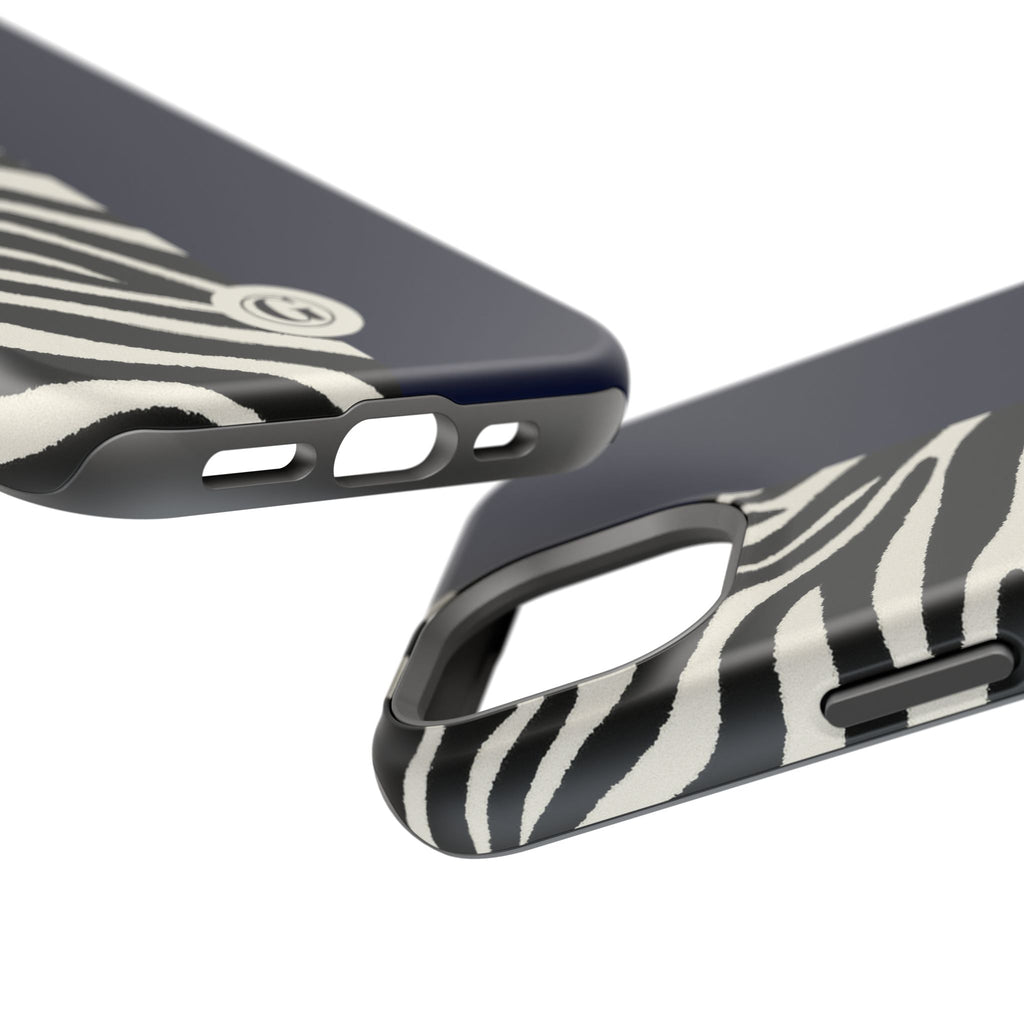 Zebra Print x Navy Blue Phone Case
