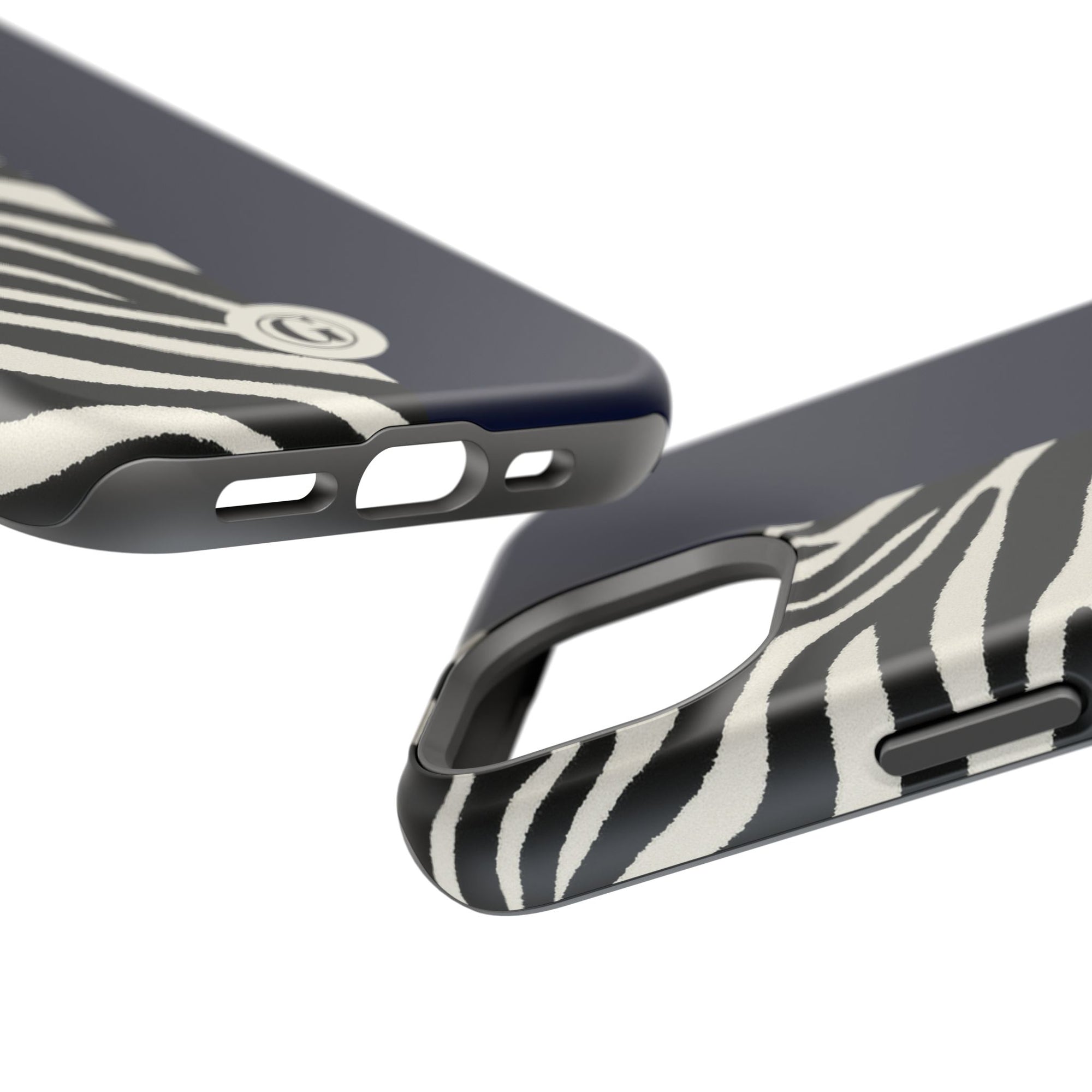 Zebra Print x Navy Blue Phone Case