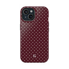 Burgundy Polka Dots Phone Case