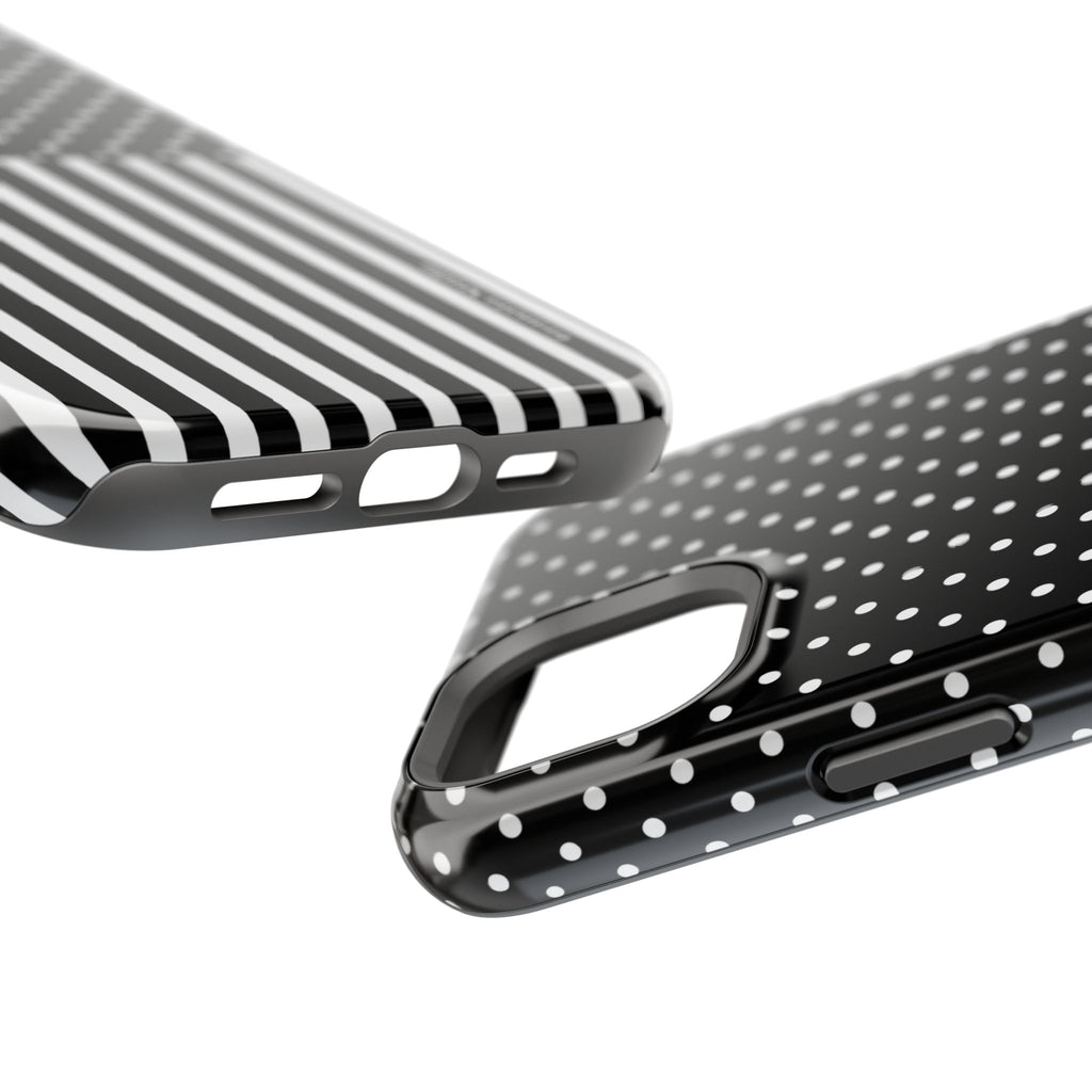 B&W Polka Dots x Stripes Phone Case