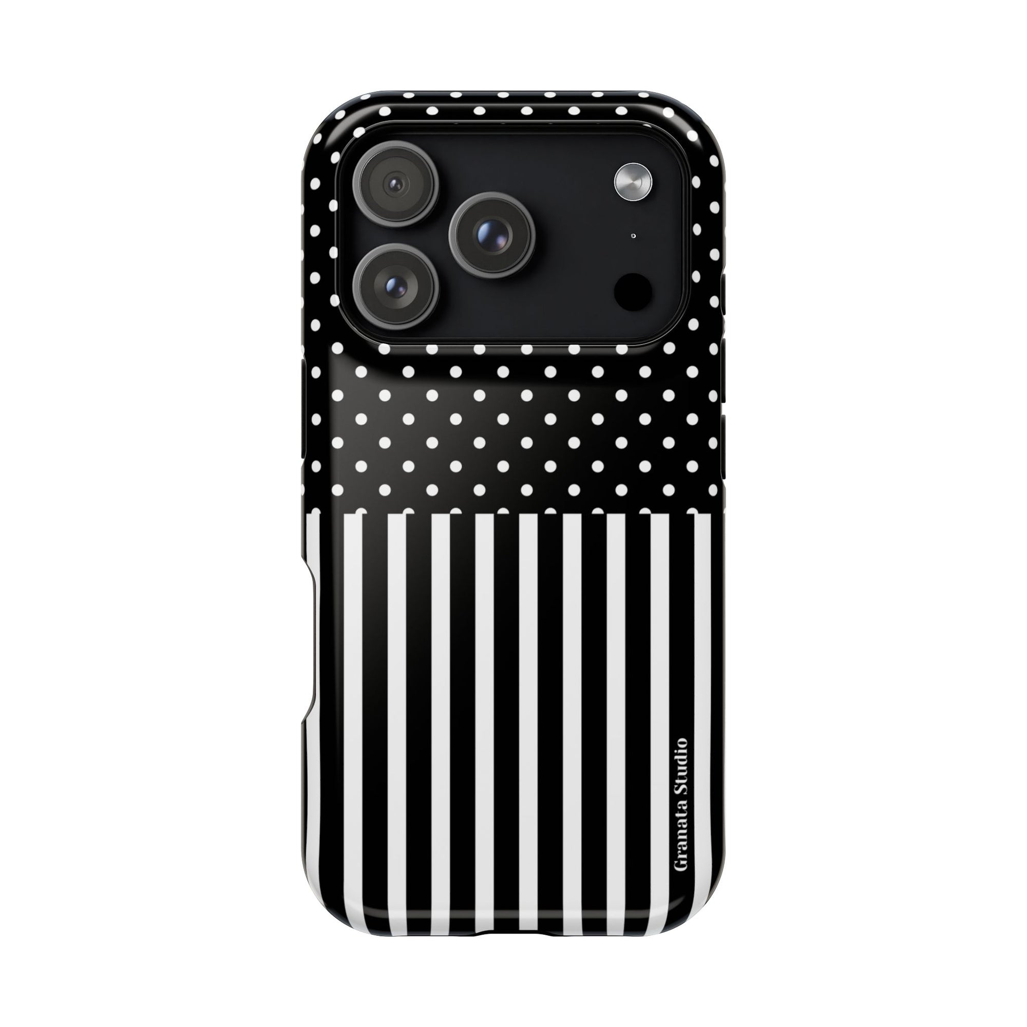 B&W Polka Dots x Stripes Phone Case