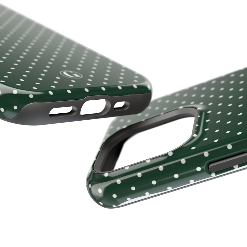 Emerald Green Polka Dots Phone Case