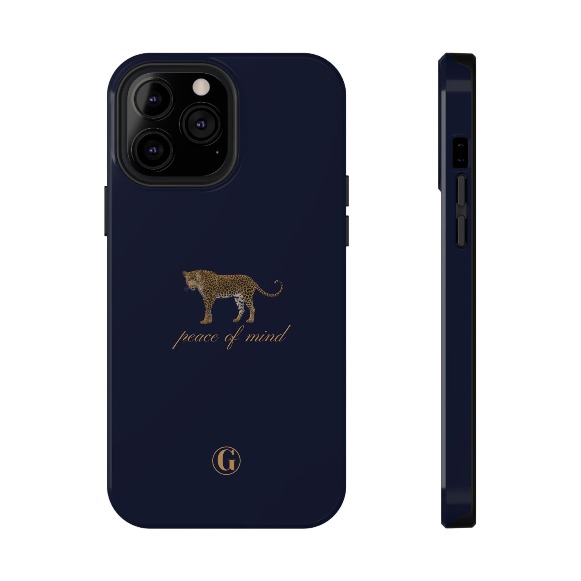 Navy Blue 'Peace of Mind' Panther Phone Case