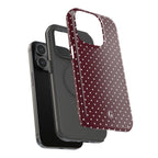 Burgundy Polka Dots Phone Case