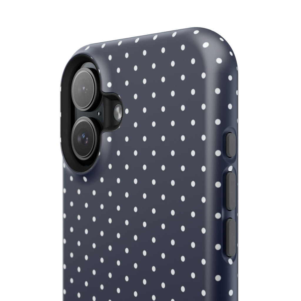 Navy Blue Polka Dots Phone Case