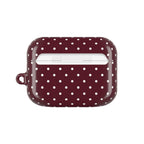 Burgundy Polka Dot AirPod Case