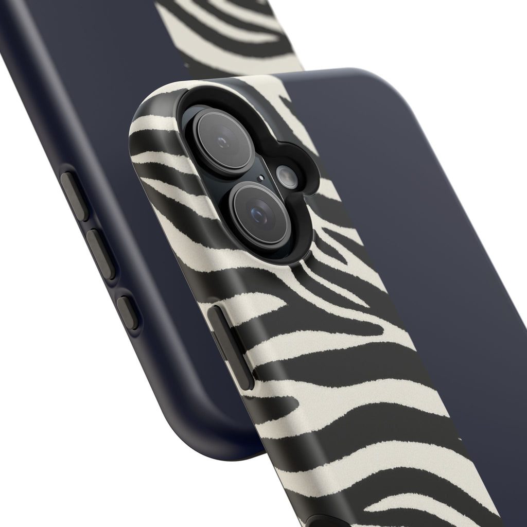 Zebra Print x Navy Blue Phone Case