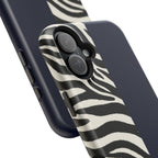 Zebra Print x Navy Blue Phone Case