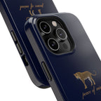 Navy Blue 'Peace of Mind' Panther Phone Case
