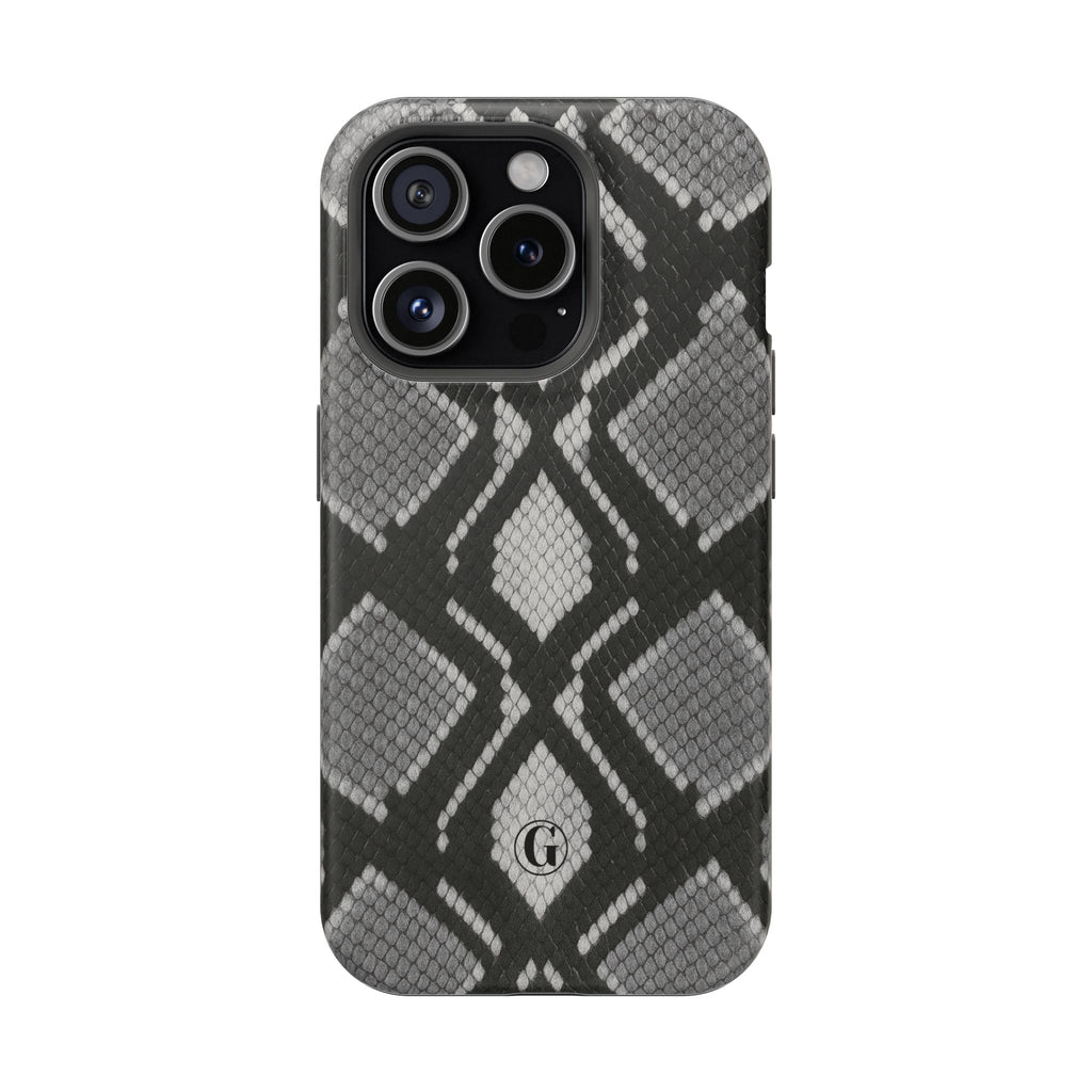 Grey Snakeskin Print Phone Case