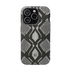 Grey Snakeskin Print Phone Case