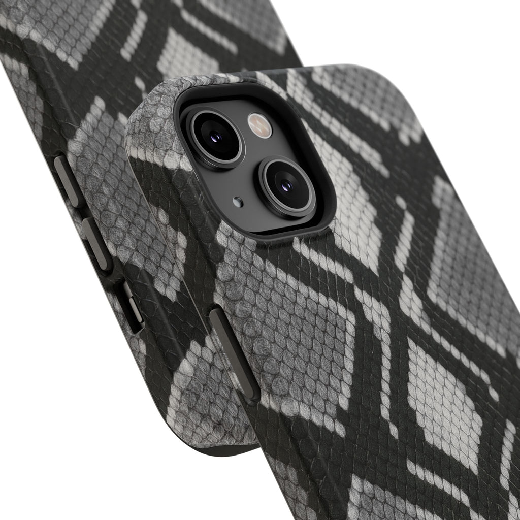 Grey Snakeskin Print Phone Case